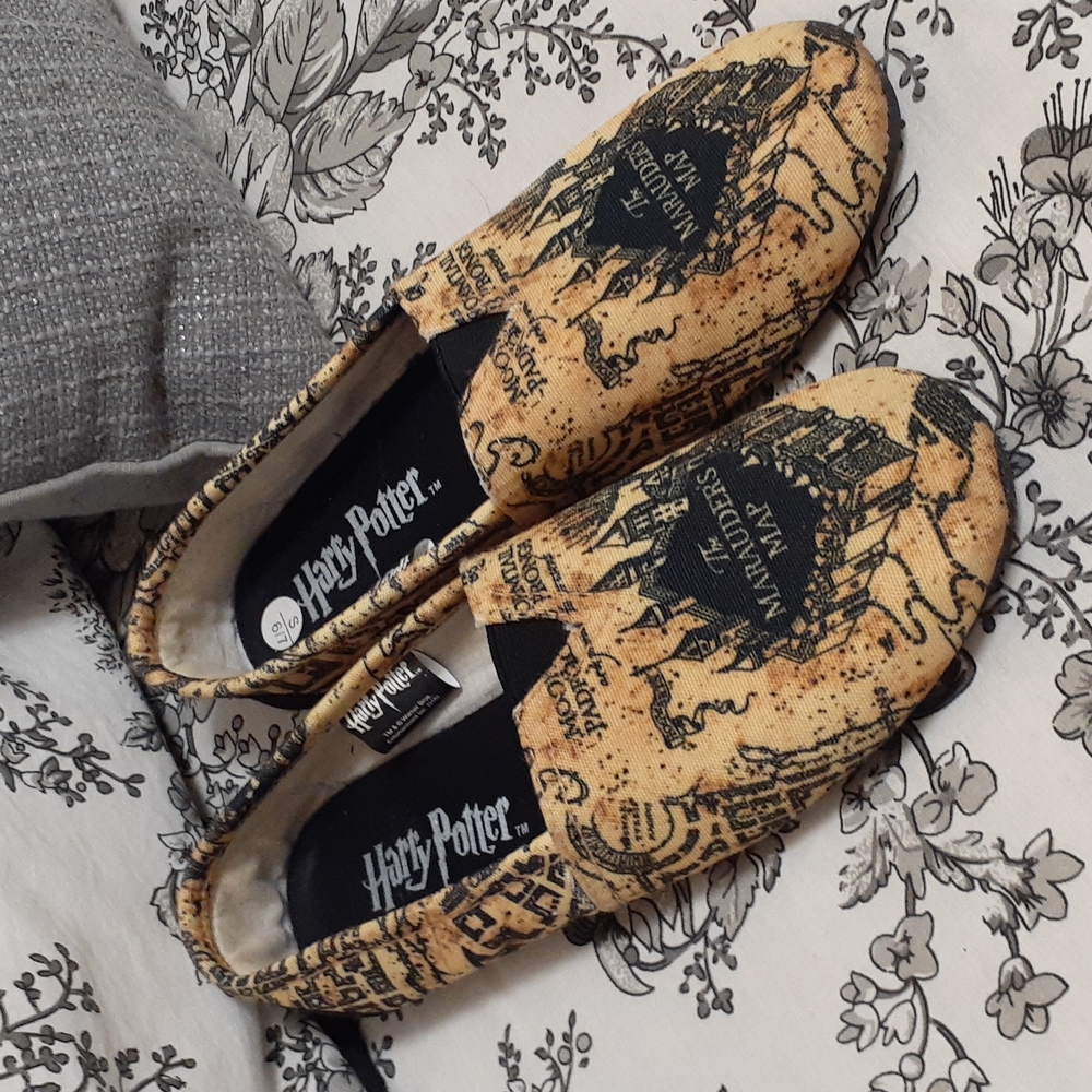 HP Marauder's Map Slip On Canvas Shoes